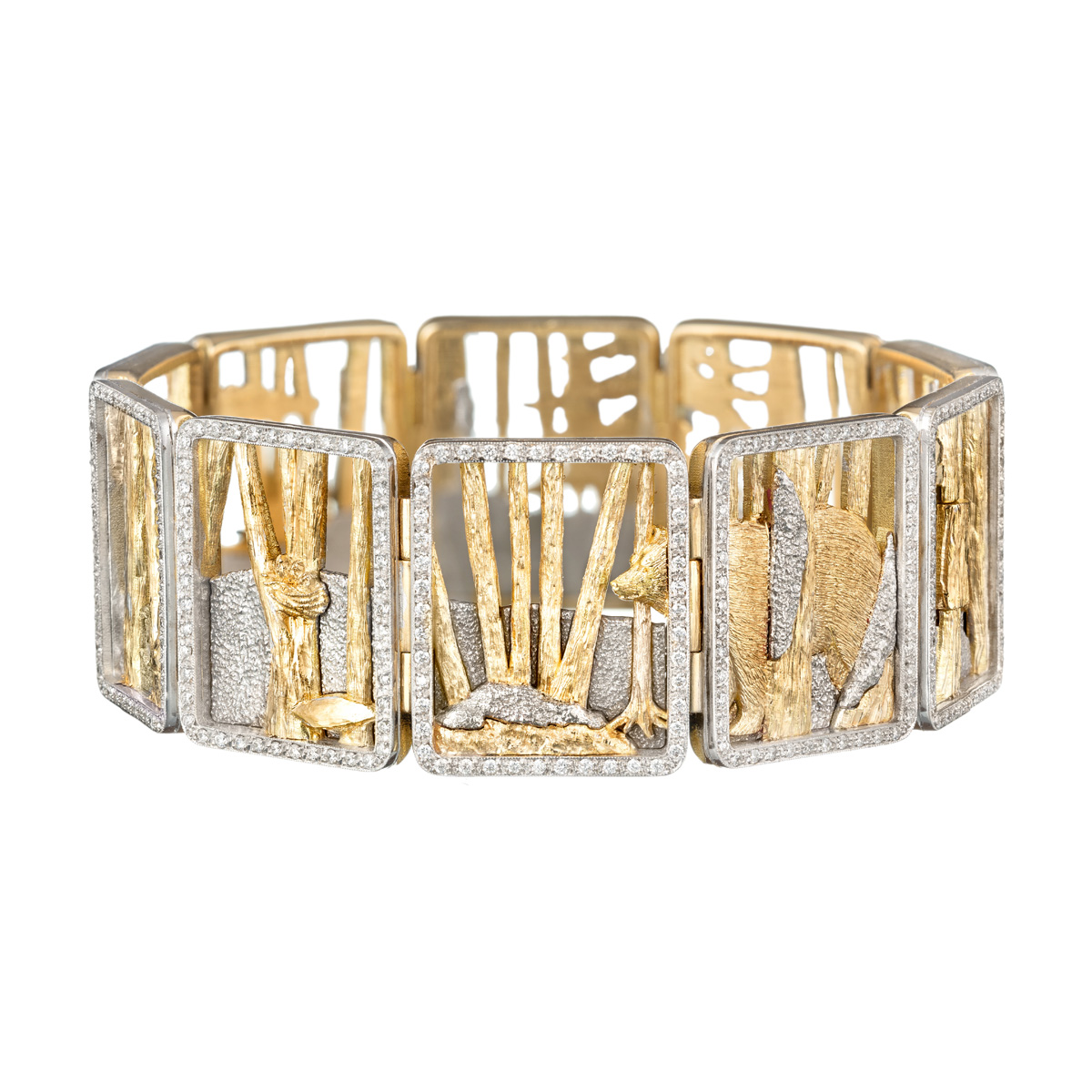 still life bracciale chiuso oro e oro bianco